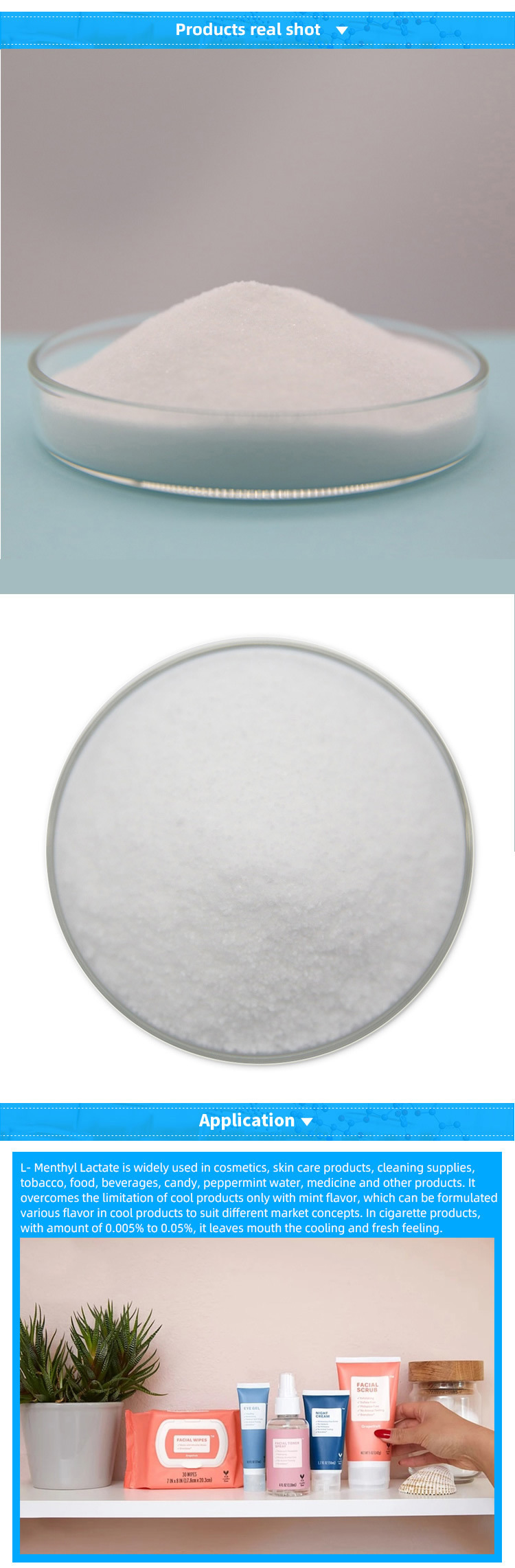 热销高质量的L-Menthyl乳酸，具有合理的价格和快速交付CAS 68489-09-8